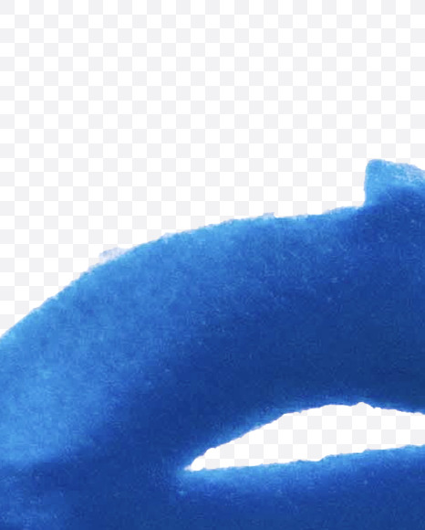 Letter O from BLUE PAINT FONT on Yellow Images Creative Fonts - S81276