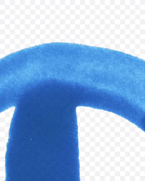 Letter D from BLUE PAINT FONT on Yellow Images Creative Fonts - S81265