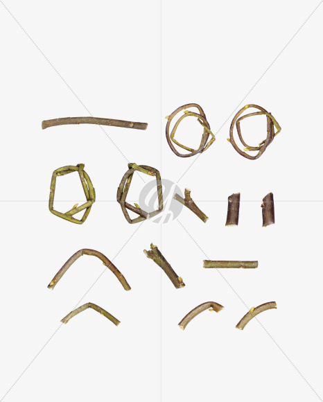 symbols 2 from Single Twig Font on Yellow Images Creative Fonts - S57093