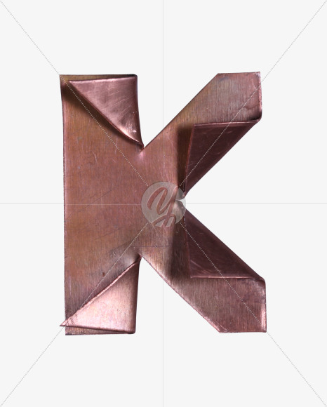 Letter k from Copper Font on Yellow Images Creative Fonts - S57105