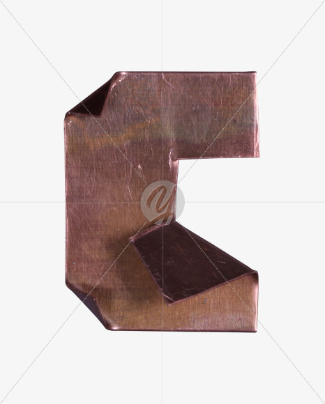 Letter g from Copper Font on Yellow Images Creative Fonts - S57101