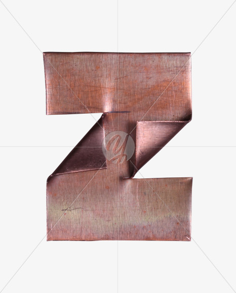 Letter z from Copper Font on Yellow Images Creative Fonts - S57120