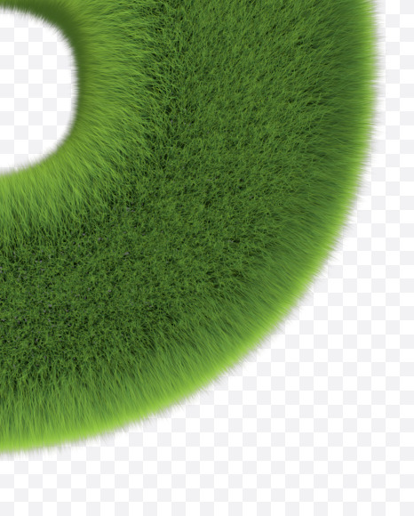 Letter P from Grassy font-lawn on Yellow Images Creative Fonts - S57149