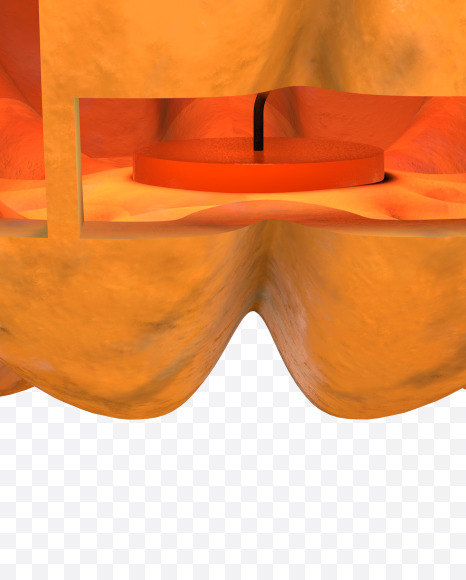 Letter E from Halloween Pumpkin Letters on Yellow Images Creative Fonts - S57194