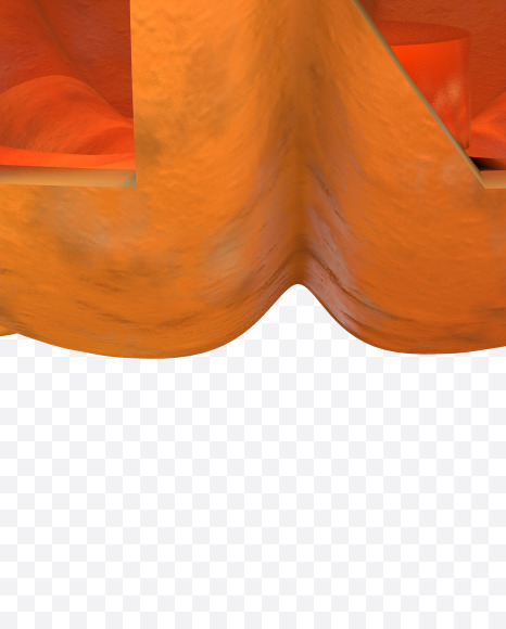 Letter K from Halloween Pumpkin Letters on Yellow Images Creative Fonts - S57202