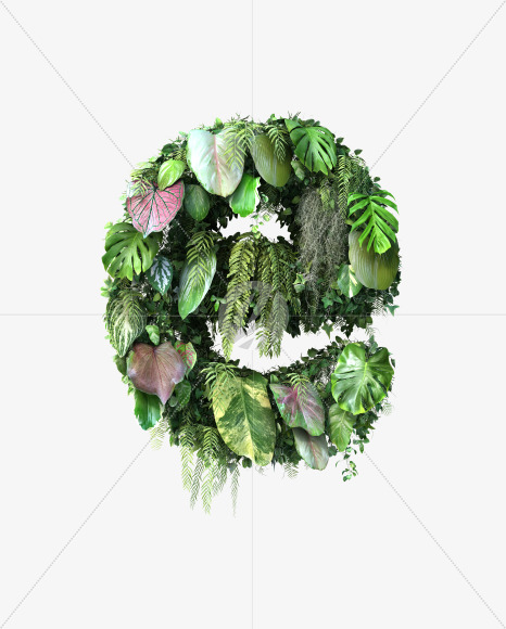 e lowercase from Vertical Garden Font Set 4 on Yellow Images Creative Fonts - S57327