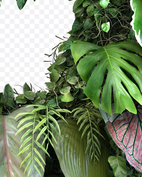 D uppercase from Vertical Garden Font Set 4 on Yellow Images Creative Fonts - S57324