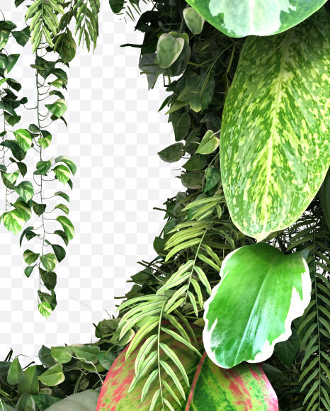 d lowercase from Vertical Garden Font Set 4 on Yellow Images Creative Fonts - S57370