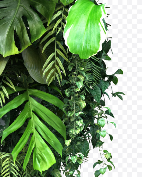 3 from Vertical Garden Font Set 4 on Yellow Images Creative Fonts - S57311