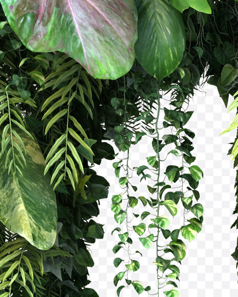 m lowercase from Vertical Garden Font Set 4 on Yellow Images Creative Fonts - S57343