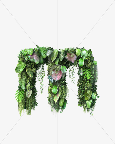 m lowercase from Vertical Garden Font Set 4 on Yellow Images Creative Fonts - S57343