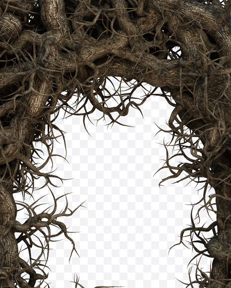 b lowercase from Tree branch alphabet on Yellow Images Creative Fonts - S57418