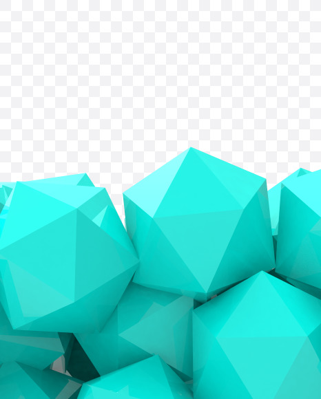 Letter F from Platonic font (Cyan and Grey) on Yellow Images Creative Fonts - S57495