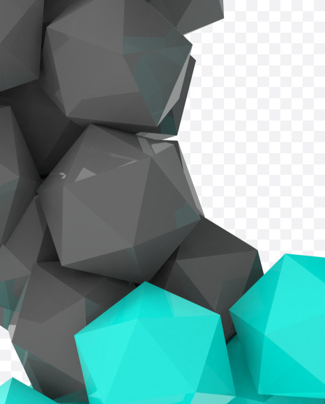 8 from Platonic font (Cyan and Grey) on Yellow Images Creative Fonts - S57523