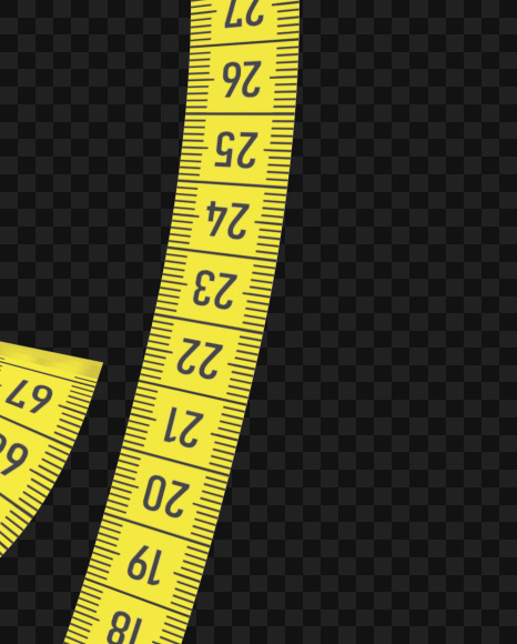 9 from Centimeter tape on Yellow Images Creative Fonts - S57958