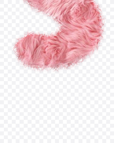 S-Character from Rabbit Fur on Yellow Images Creative Fonts - S57979