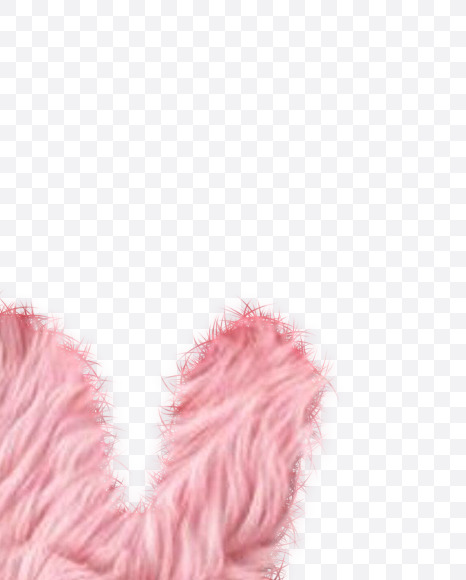 W-Character from Rabbit Fur on Yellow Images Creative Fonts - S57983