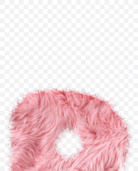 P-Character from Rabbit Fur on Yellow Images Creative Fonts - S57976