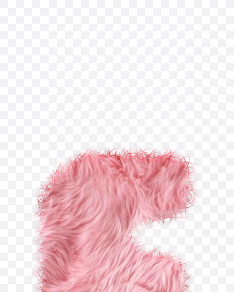 E-Character from Rabbit Fur on Yellow Images Creative Fonts - S57965