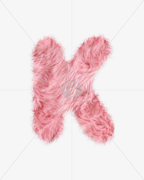 K-Character from Rabbit Fur on Yellow Images Creative Fonts - S57971