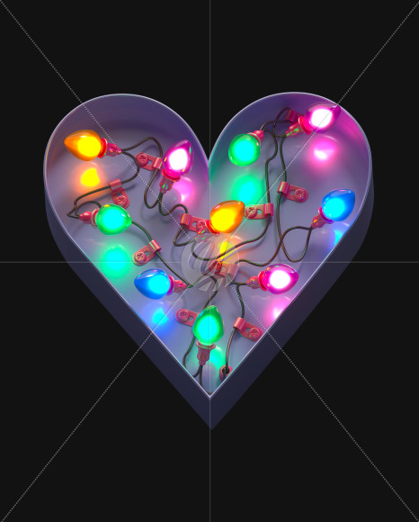 Heart from Neon Garland font on Yellow Images Creative Fonts - S58255