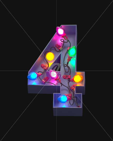 4 from Neon Garland font on Yellow Images Creative Fonts - S58243