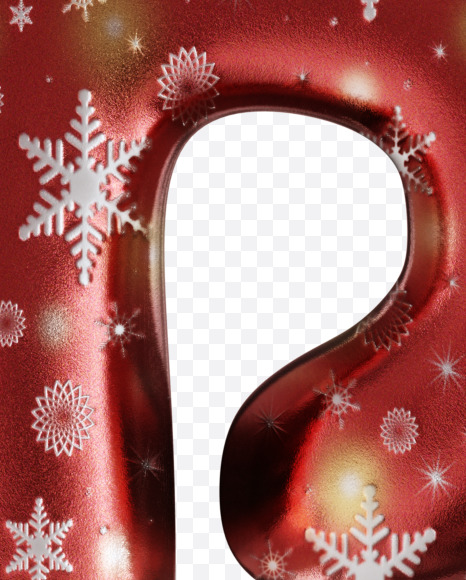 Letter P from Christmas ornament Alphabet on Yellow Images Creative Fonts - S58327