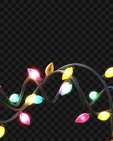 ? from Colorful Christmas Lights Letters on Yellow Images Creative Fonts - S58378