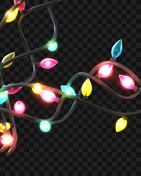 5 from Colorful Christmas Lights Letters on Yellow Images Creative Fonts - S58352