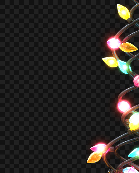 ! from Colorful Christmas Lights Letters on Yellow Images Creative Fonts - S58364