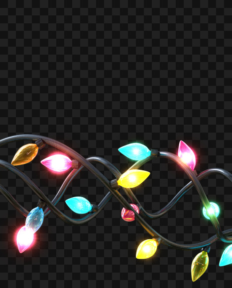 3 from Colorful Christmas Lights Letters on Yellow Images Creative Fonts - S58350