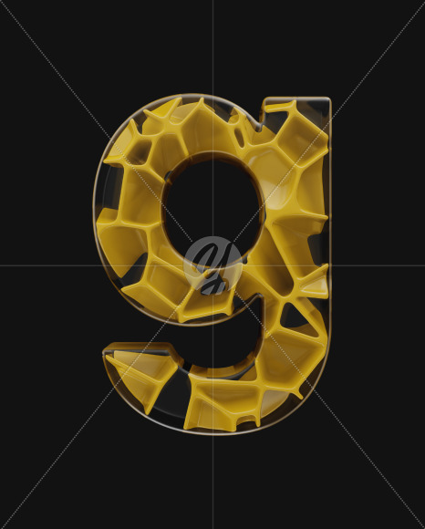 g lowercase from EXO on Yellow Images Creative Fonts - S58634