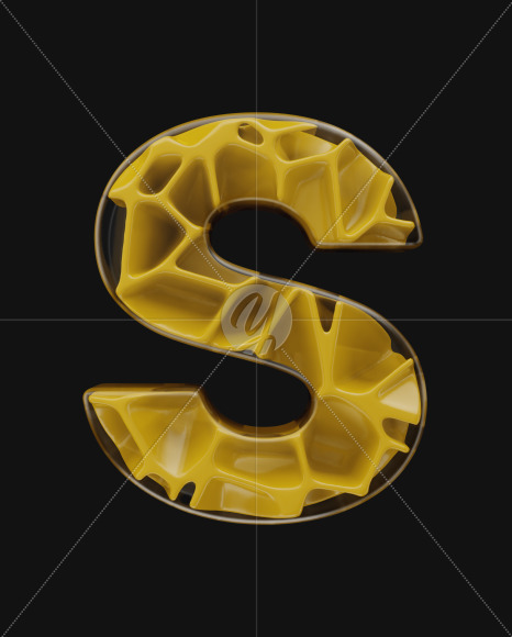 s lowercase from EXO on Yellow Images Creative Fonts - S58646