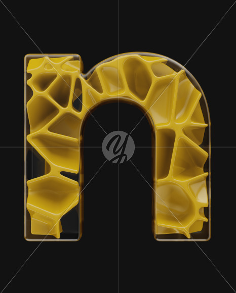 n lowercase from EXO on Yellow Images Creative Fonts - S58641