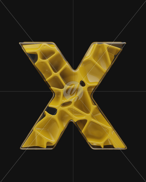 x lowercase from EXO on Yellow Images Creative Fonts - S58651