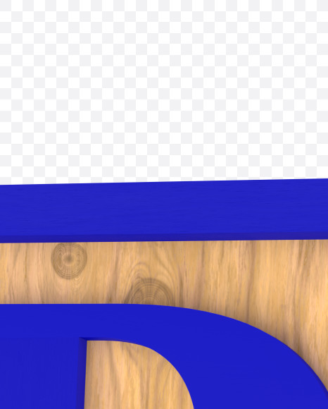 Letter P from Blue Letter Blocks on Yellow Images Creative Fonts - S59138