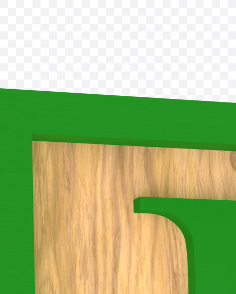 Letter L from Green Letter Blocks on Yellow Images Creative Fonts - S59171