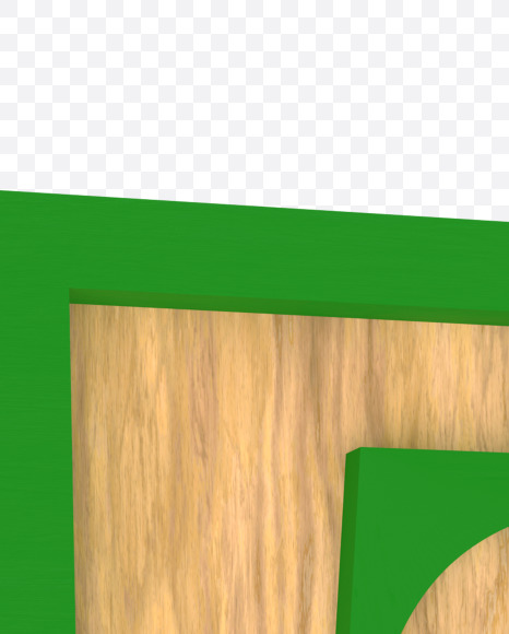 Letter Z from Green Letter Blocks on Yellow Images Creative Fonts - S59179
