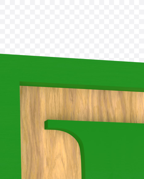 Letter H from Green Letter Blocks on Yellow Images Creative Fonts - S59167