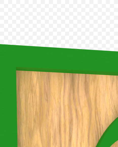 3 from Green Letter Blocks on Yellow Images Creative Fonts - S59188