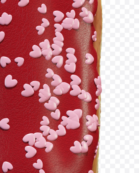 1 from Red icing donut alphabet on Yellow Images Creative Fonts - S59351