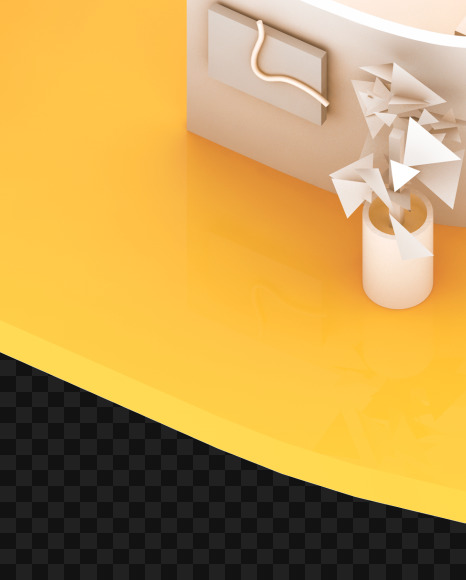 Letter D from Font apartment on Yellow Images Creative Fonts - S59374