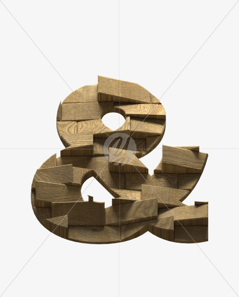 & from Wooden Blocks font on Yellow Images Creative Fonts - S59479