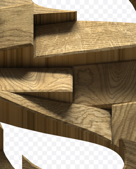 Letter S from Wooden Blocks font on Yellow Images Creative Fonts - S59459