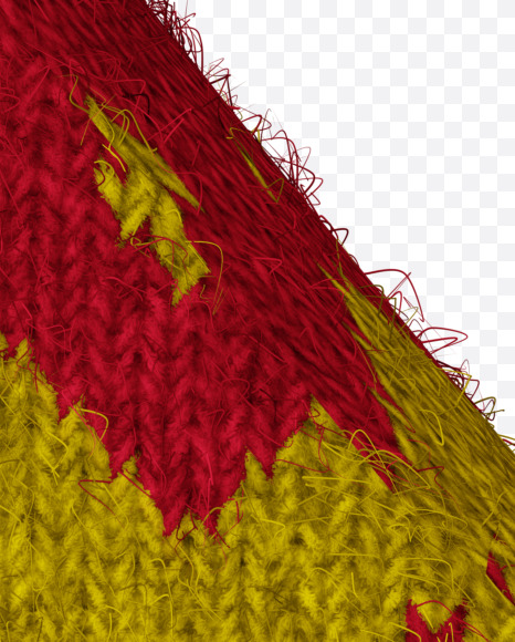 Letter N from Red-Yellow Knitted font on Yellow Images Creative Fonts - S59942