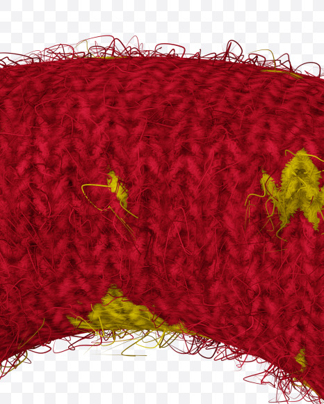 Letter Q from Red-Yellow Knitted font on Yellow Images Creative Fonts - S59945