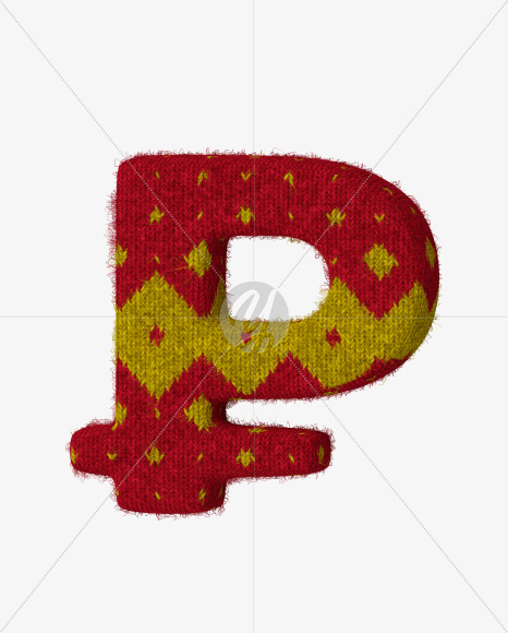 ruble from Red-Yellow Knitted font on Yellow Images Creative Fonts - S59971