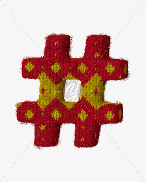 # from Red-Yellow Knitted font on Yellow Images Creative Fonts - S59966