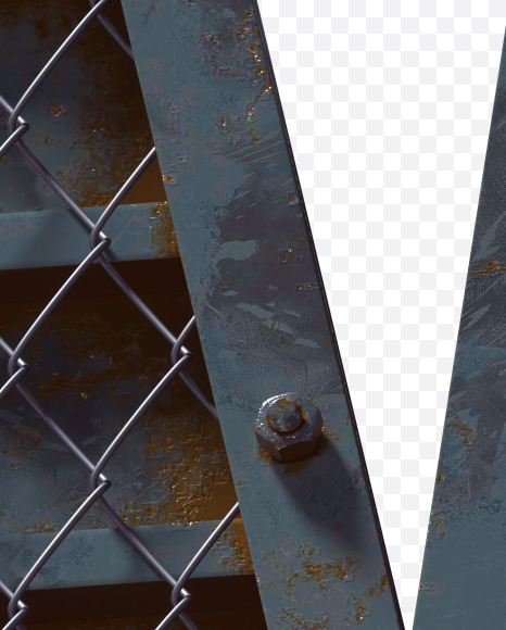 Letter W from Heavy Metal font on Yellow Images Creative Fonts - S60038