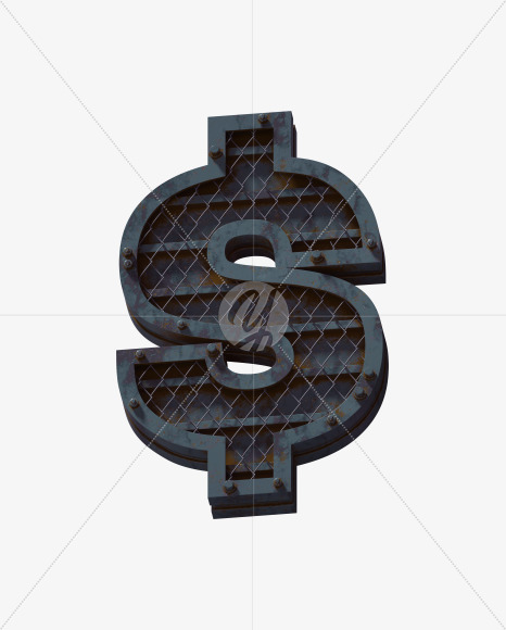 Dollar from Heavy Metal font on Yellow Images Creative Fonts - S60055